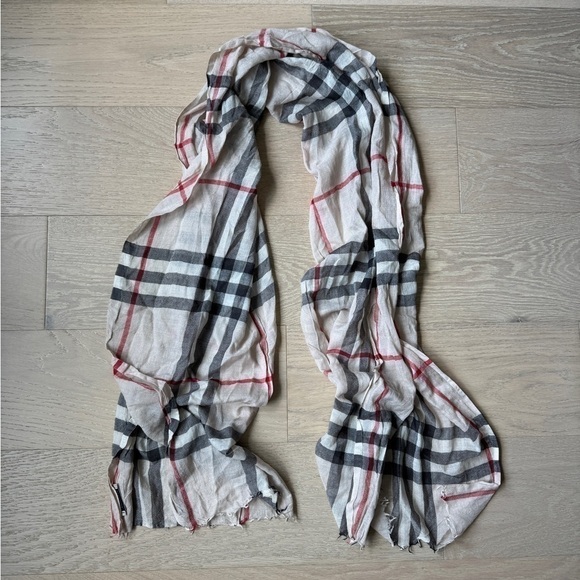Burberry Wool Silk Lightweight Scarf - Picture 1 of 4